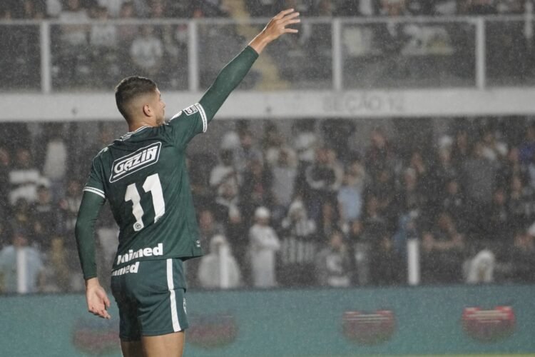 Com dois gols do 'iluminado' Pedro Raul, Goiás vence Santos e chega a terceira vitória consecutiva na Série A