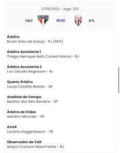 Arbitragem São Paulo x Atlético-GO